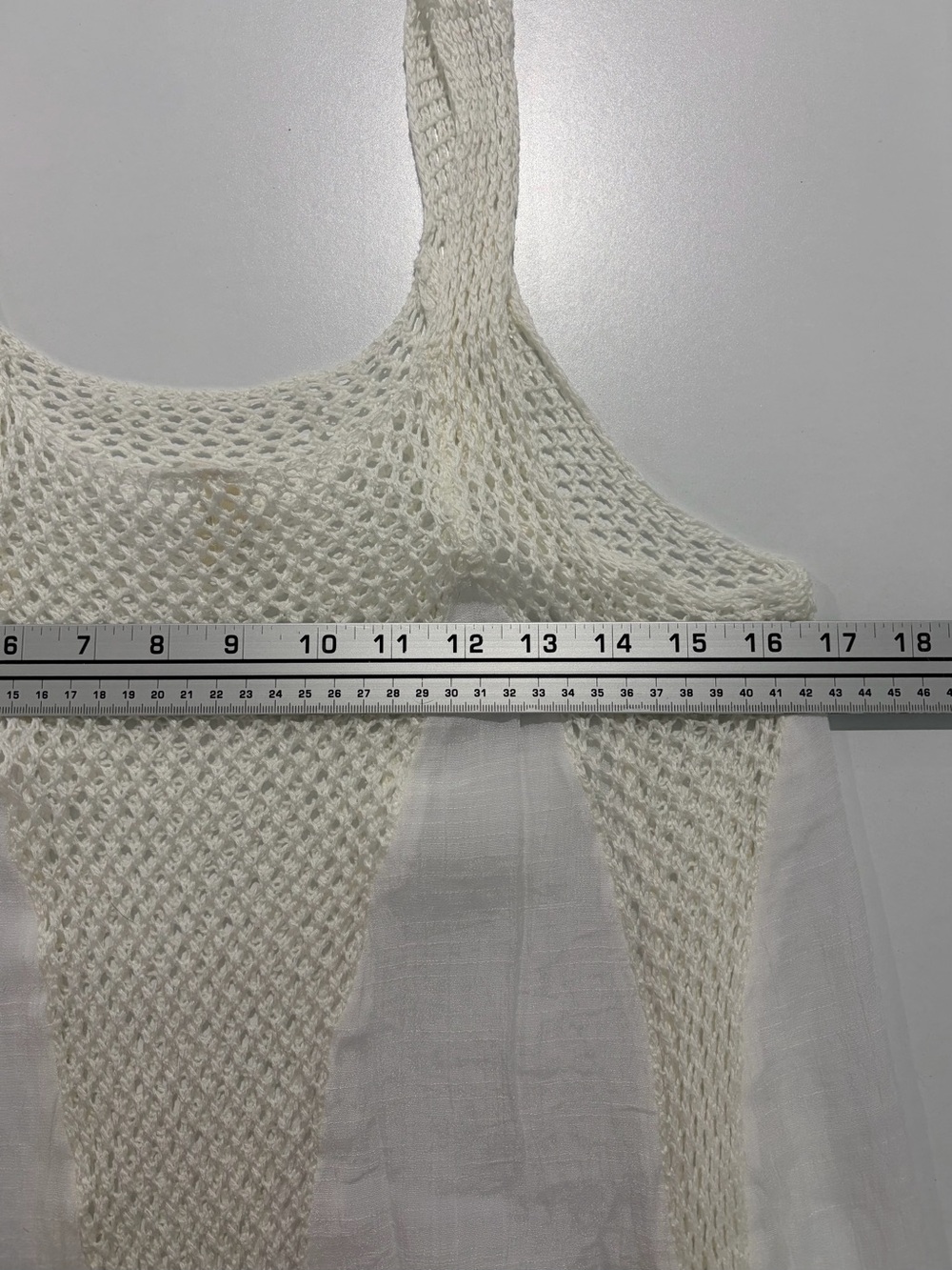 Elan White Crochet-Front Swim Coverup Dress (M) - Picture 4 of 6
